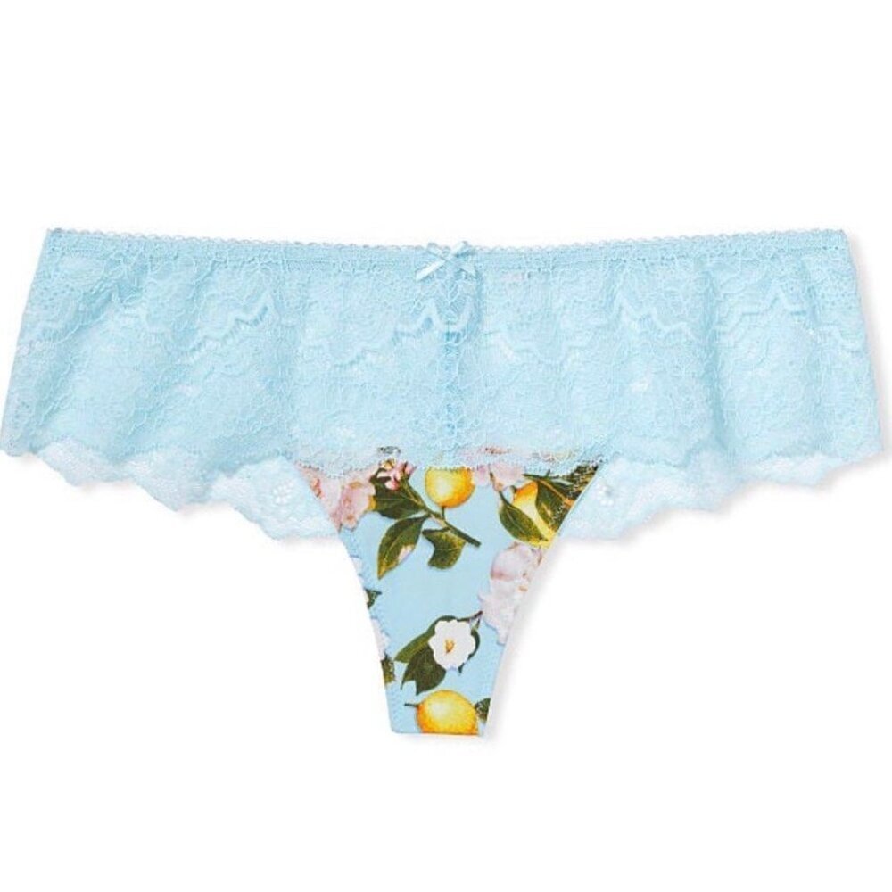 New! Victoria's Secret Floral Lace Hipster Wide Side Thong Panty 10406